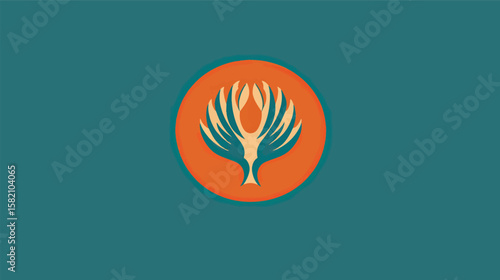 vector illustration of an abstract background with a bird