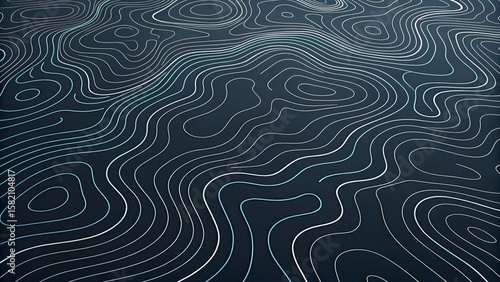 Abstract topographic map contour lines pattern image