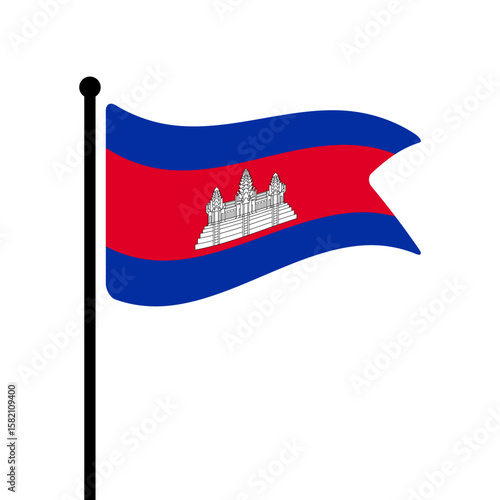 Vászonkép Flag of Cambodia