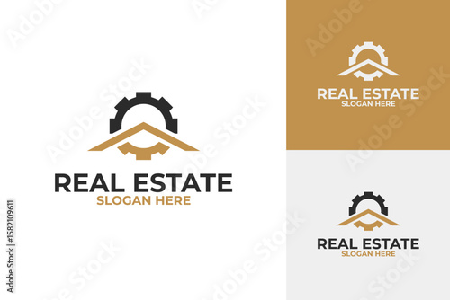 Renovation house logo design template vector illustration