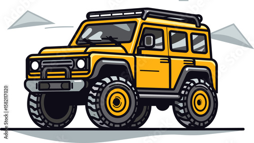 Yellow Off-Road Vehicle: Adventure Awaits on Every Terrain. Ready for the Road!