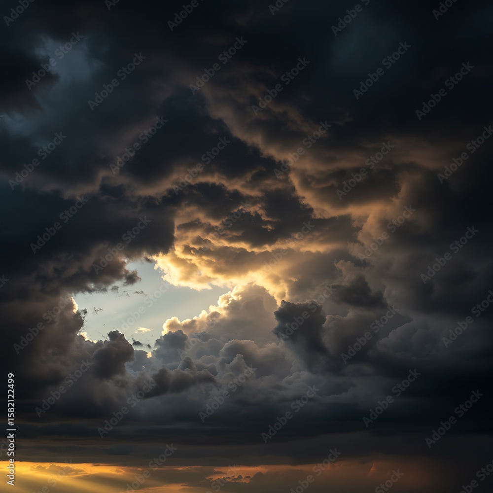 Obraz premium 雲間からの光