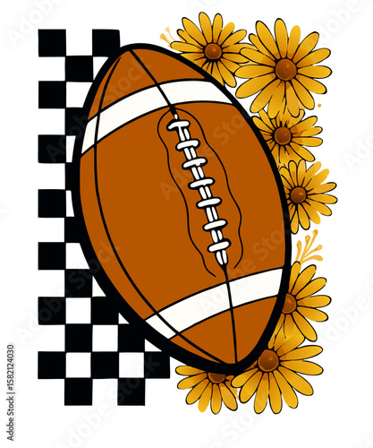 Retro Fall Football Game Day PNG | Cute Raccoon, Helmets, Bows, Pumpkins, Touchdown Season, Preppy Autumn Sports Clipart for Sublimation