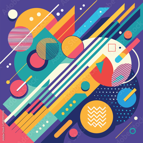 Abstract line shapes concept design background. Abstract Colorful Background. Abstract shapes background. Abstract colored background. Vector illustration stock illustration