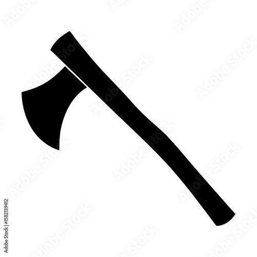 Simple Black Axe Icon Design