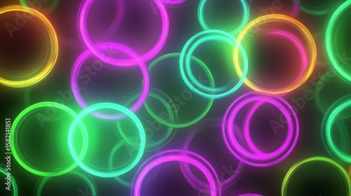 Abstract neon circles (2)