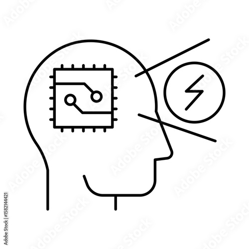 System – Circuit and Gear Representing Organization and Structure. Vector Icon