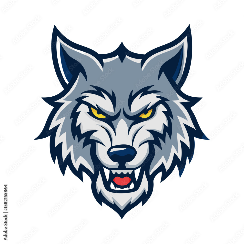 Fototapeta premium Illustration of wolf mascot logo 