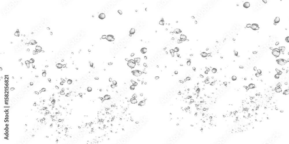 Foto Realistic floating water bubbles effect