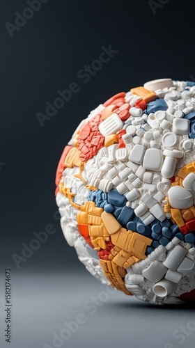 Sphere Made of Plastic Waste