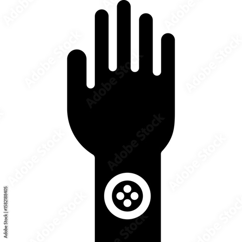 nicotine patch icon illustration design with solid