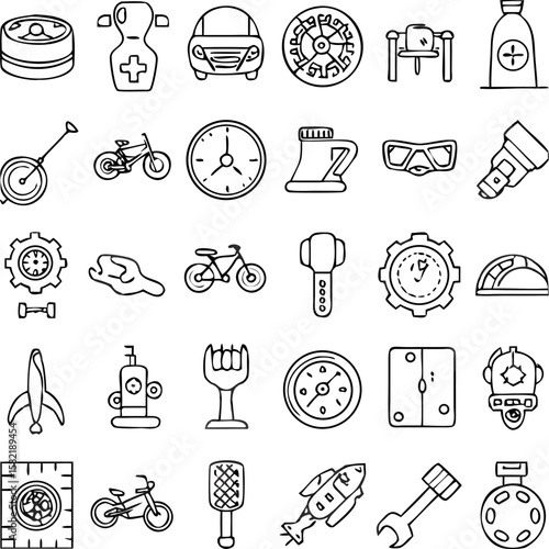 hand drawn food icons
