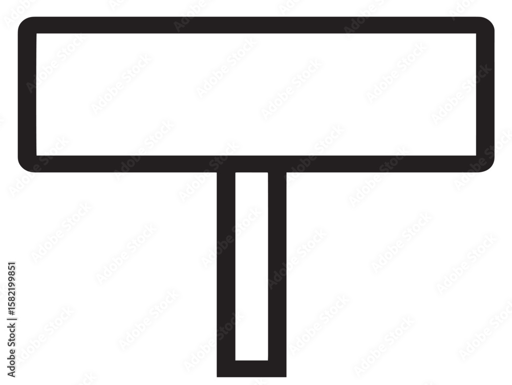 Fototapeta premium Clean Street Sign Vector Outline Icon Design