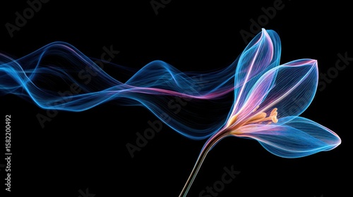 Abstract flower, ethereal design