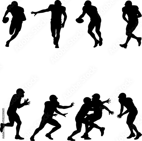 American Football Player Helmet  vector bundle