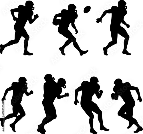 American Football Player Helmet  vector bundle