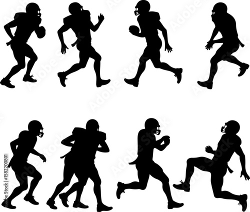 American Football Player Helmet  vector bundle