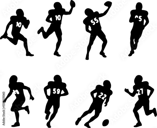 American Football Player Helmet  vector bundle