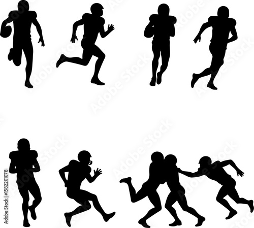 American Football Player Helmet  vector bundle