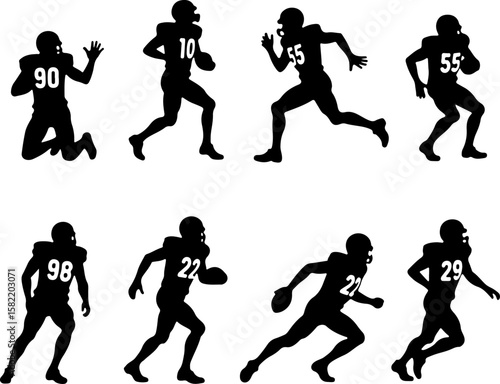 American Football Player Helmet  vector bundle