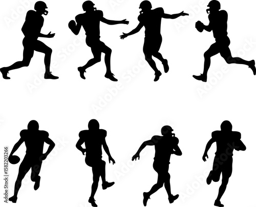 American Football Player Helmet  vector bundle