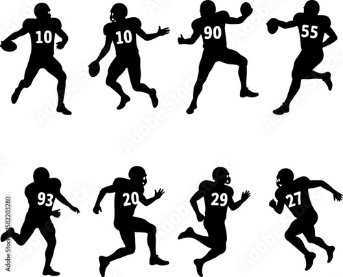 American Football Player Helmet  vector bundle