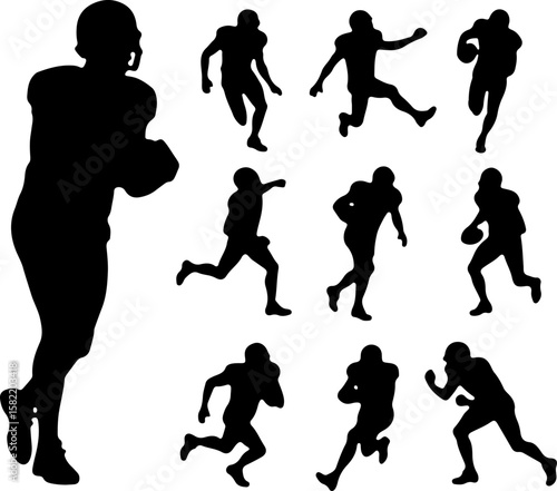 American Football Player Helmet  vector bundle