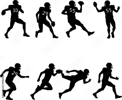 American Football Player Helmet  vector bundle