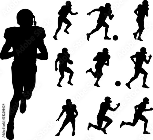 American Football Player Helmet  vector bundle