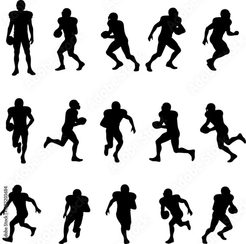 American Football Player Helmet  vector bundle