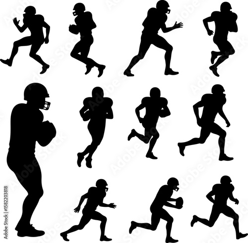 American Football Player Helmet  vector bundle
