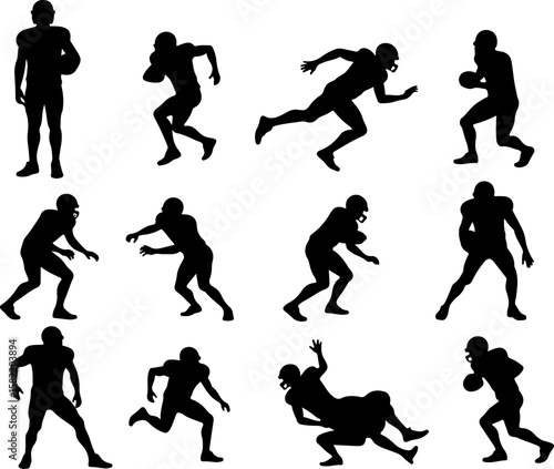 American Football Player Helmet  vector bundle