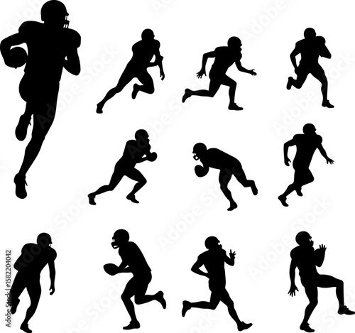 American Football Player Helmet  vector bundle