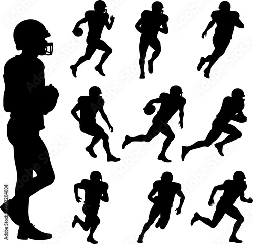 American Football Player Helmet  vector bundle