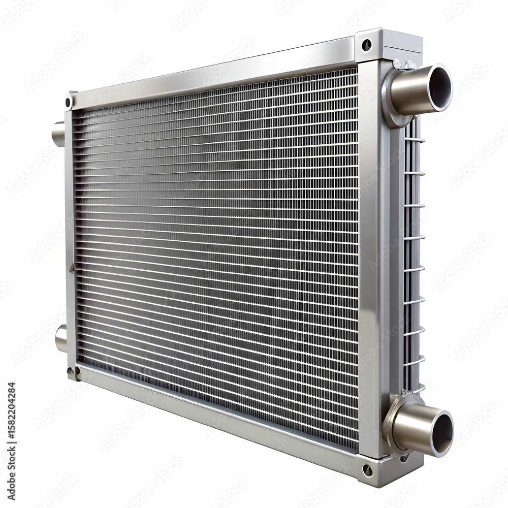 Fototapeta premium car radiator closeup 3d rendering isolated