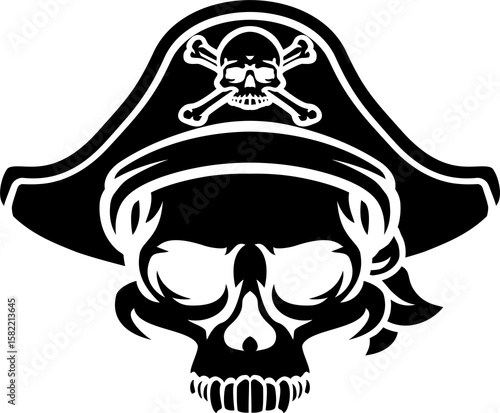 Pirate Hat Skull and Crossb...