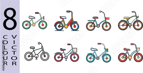 Flat Tricycle Illustration Kids Bike and Outdoor Fun Vector Icon