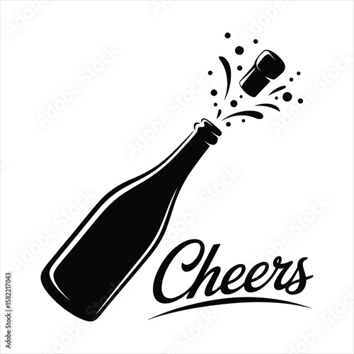 vector illustration of a wine bottle