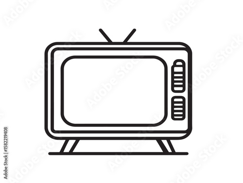 Stylish TV and Console Icon in Clean Vector Look  