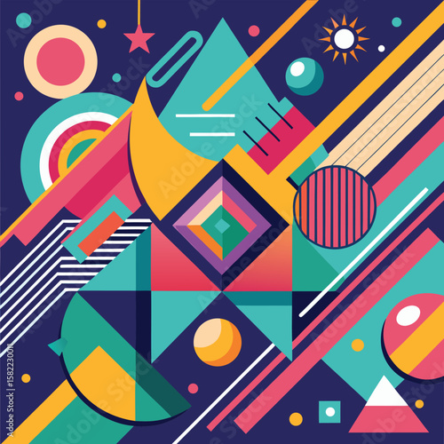 Abstract line shapes concept design background. Abstract Colorful Background. Abstract shapes background. Abstract colored background. Vector illustration stock illustration