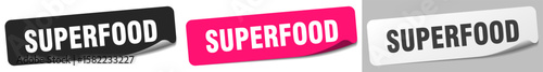 superfood sticker. superfood sticker set on white background