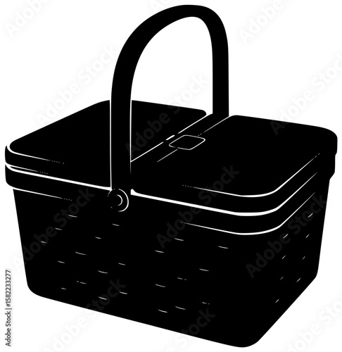 picnic illustration summer silhouette checkere logo sandwich icon stack outline lemonade glass grass holiday basket leisure dinner lunch lifestyle shape table vector graphic background