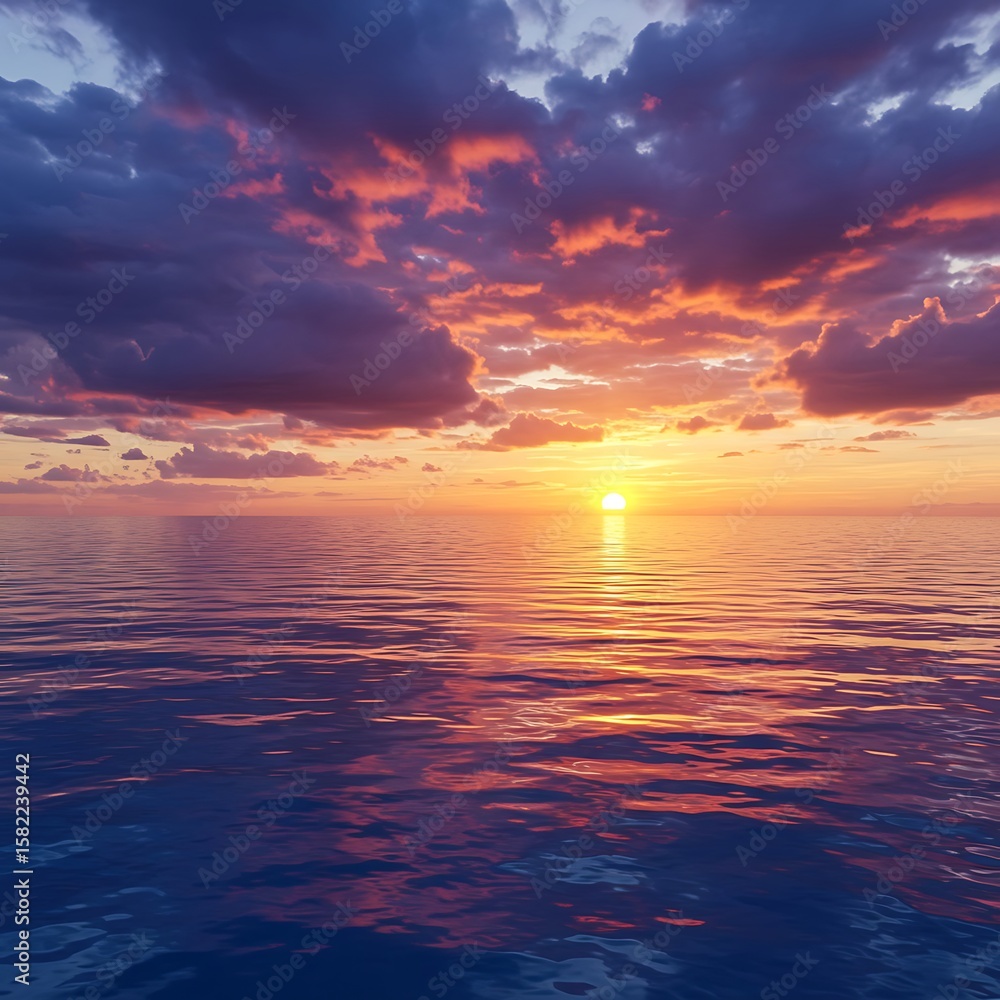 Obraz premium 海上の彩雲