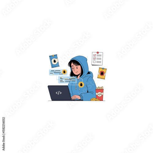 Man Working on Laptop Outdoors