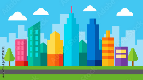 green city skyline