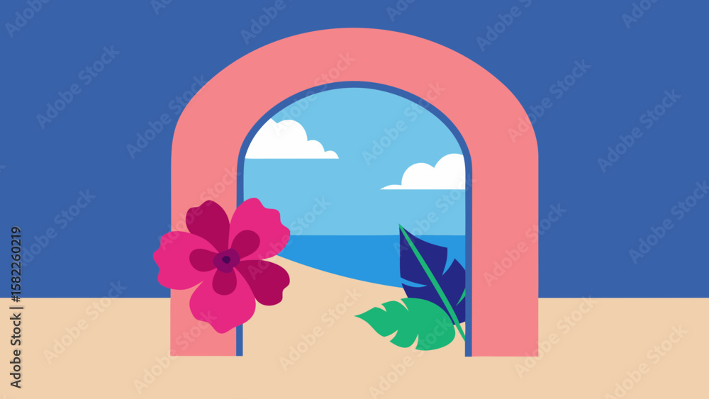 Fototapeta premium window with flowers