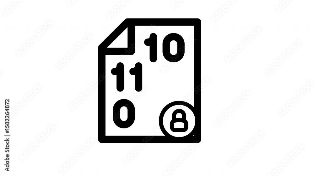 padlock minimalist line animation padlock minimalist line animation