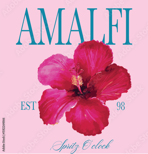 Surf flower hibiscus Lilly tropical ocean summer surfer Trending Script Slogan Graphic Tee t-shirt logo artwork typography tote badge emblem crest 
 floral hawaii