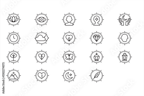 Spiritual and Motivational Icons for Peace, Growth, and Wellness