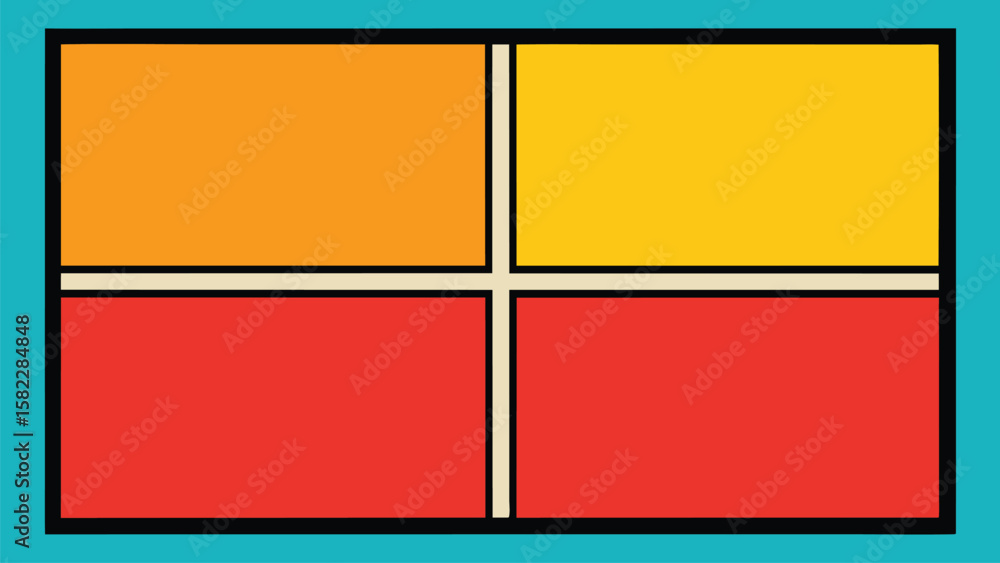Four panel comic art style empty background Four panel comic art style empty background